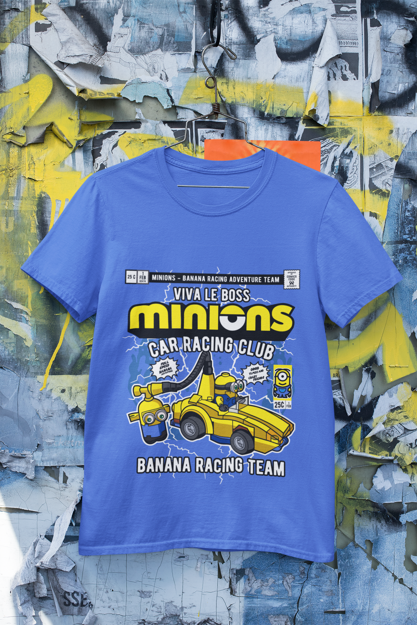 Minions Banana Racing Car Tshirt