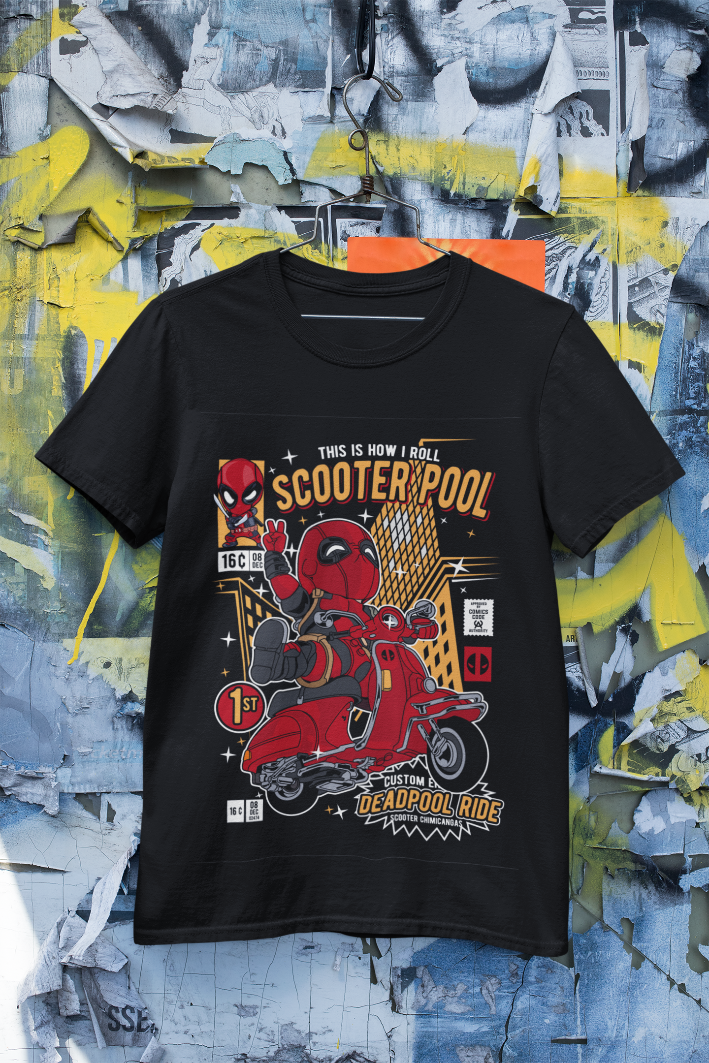 Deadpool Scooter Tshirt