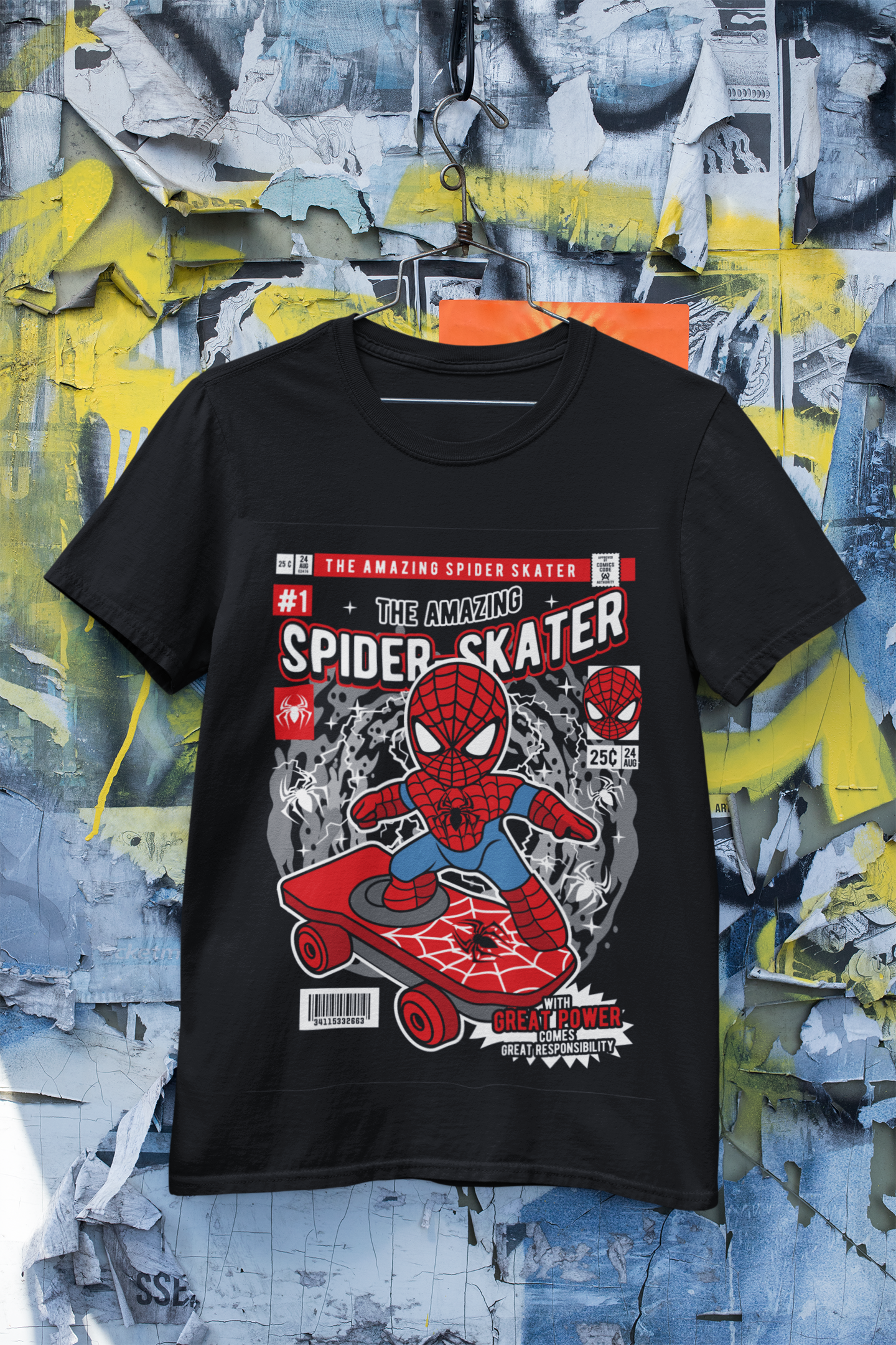 Spiderman Skateboard Tshirt